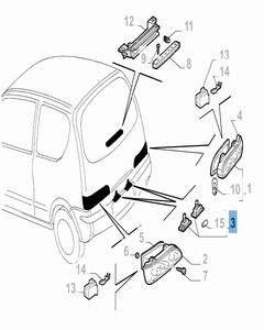Luz matrícula para Fiat y Fiat Professional