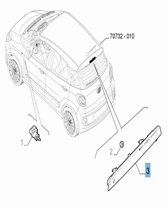 Luz de freno trasera para Fiat 500L