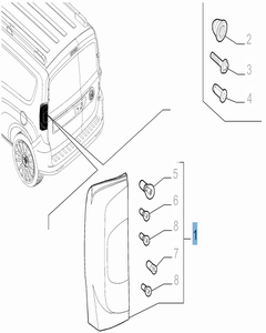 Piloto trasero derecho fijo para Fiat y Fiat Professional