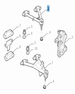 Brazo oscilante izquierdo para suspensión delantera para Alfa Romeo 4C