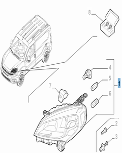 Faro delantero derecho para Fiat y Fiat Professional