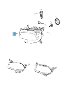 Faro delantero para Jeep Cherokee