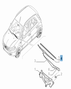 Kit de 2 escobillas para limpiaparabrisas para Fiat Sedici