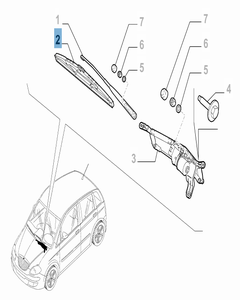 Kit de 2 escobillas para limpiaparabrisas 