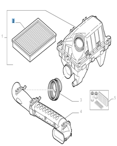 Filtro de aire del motor para Fiat Croma