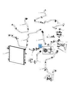 Bomba de agua del sistema de refrigeración auxiliar para Jeep Wrangler