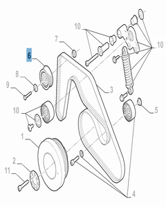 Tensor de correa fijo para Alfa Romeo Giulia