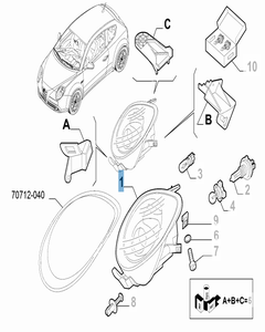 Faro delantero superior derecho para Alfa Romeo Mito