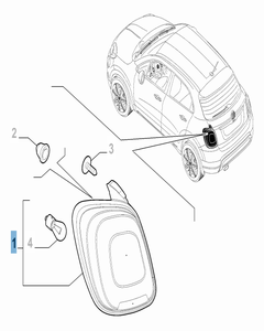 Piloto trasero derecho fijo para Fiat 500X