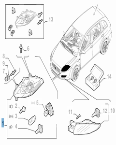 Faro delantero derecho para Fiat Croma