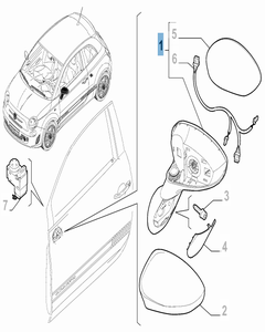 Espejo retrovisor exterior derecho