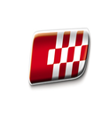 ADHESIVO DEPORTIVO ROJO FONDO BLANCO para fiat 500