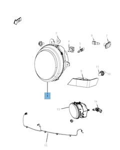 Faro delantero para Jeep Compass/Patriot