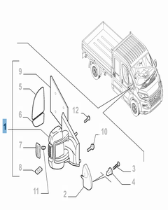 Espejo retrovisor exterior derecho para Fiat y Fiat Professional