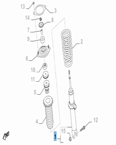 Amortiguador trasero 2 piezas para Abarth 124 Spider
