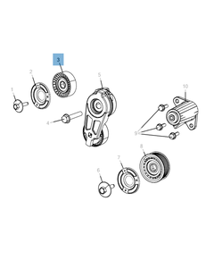Tensor de correa fijo para Jeep