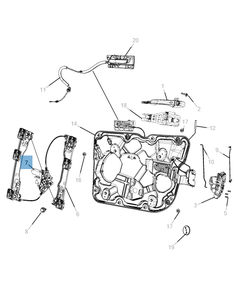 Elevalunas delantero para Jeep