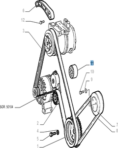 Tensor de correa fijo para Fiat y Fiat Professional