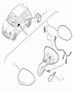 Espejo retrovisor exterior derecho