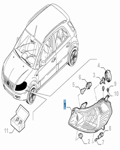 Faro delantero izquierdo para Fiat Sedici