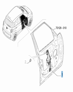 Elevalunas delantero derecho para Fiat 500L