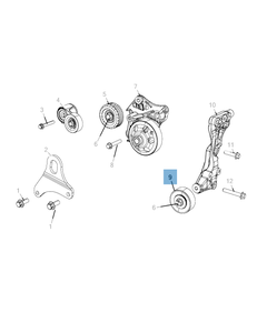 Tensor de correa fijo para Jeep