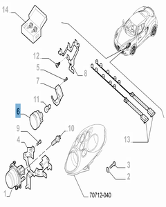 Faro delantero intermitente para Alfa Romeo 4C