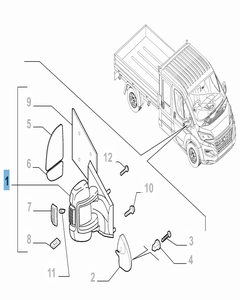 Espejo retrovisor exterior derecho para Fiat y Fiat Professional