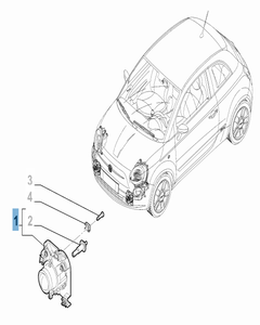 Luz antiniebla delantera izquierda para Fiat 500