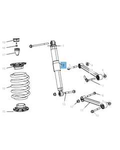 Amortiguador trasero 2 piezas para Jeep Commander