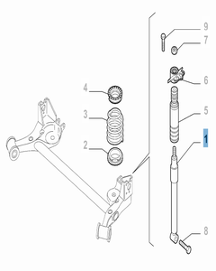 Amortiguador trasero para Abarth 500