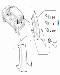 Piloto trasero derecho fijo para Fiat y Fiat Professional