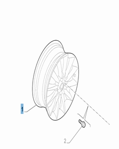 Llanta de aleación de 6.5J x 17'' H2 ET 46 para Fiat y Fiat Professional