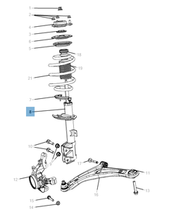 Amortiguador delantero derecho para Jeep Compass/Patriot