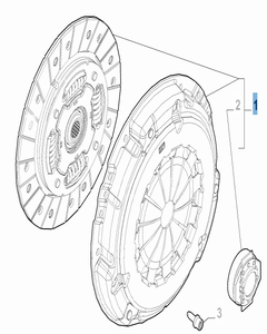 Kit embrague (plato, plato de presión y cojinete empuje axial) para Fiat y Fiat Professional