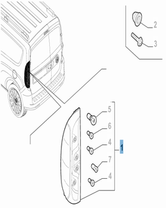 Piloto trasero derecho para Fiat Professional Doblo