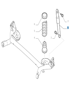 Amortiguador trasero para Fiat 500