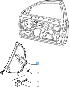 Elevalunas delantero derecho para Alfa Romeo 147