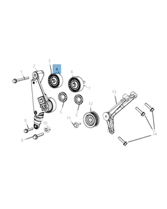Tensor de correa fijo para Jeep Wrangler