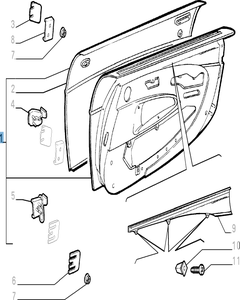 Puerta lateral izquierda para Fiat Barchetta (1995-2004)