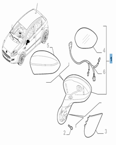 Espejo retrovisor exterior izquierdo