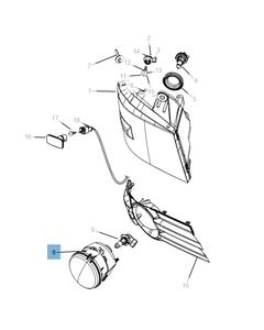 Luz antiniebla delantera para Jeep Compass/Patriot