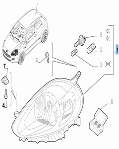 Faro delantero izquierdo para Fiat y Fiat Professional