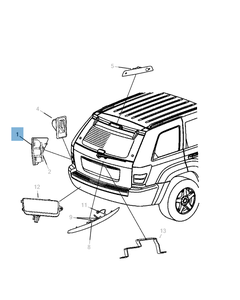 Piloto trasero (luz de posición, freno e intermitente) para Jeep Grand Cherokee