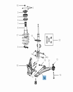Brazo oscilante para suspensión delantera inferior para Lancia Voyager