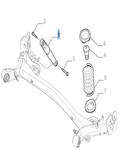 Amortiguador trasero 2 piezas para Fiat y Fiat Professional