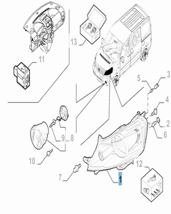 Faro delantero derecho para Fiat Professional Scudo