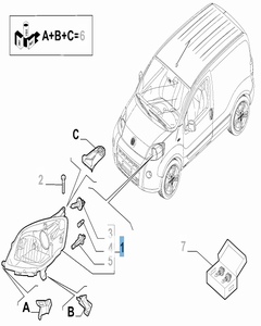 Faro delantero derecho para Fiat y Fiat Professional