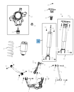 Amortiguador trasero 2 piezas para Jeep Grand Cherokee