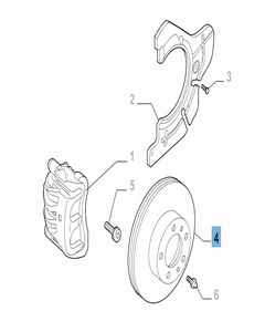 Disco de freno delantero para Fiat y Fiat Professional
